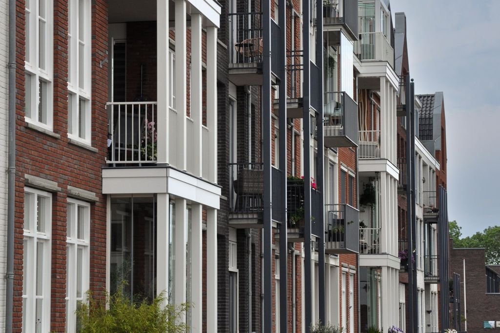 Modern apartment buildings illustrating renting in the Netherlands